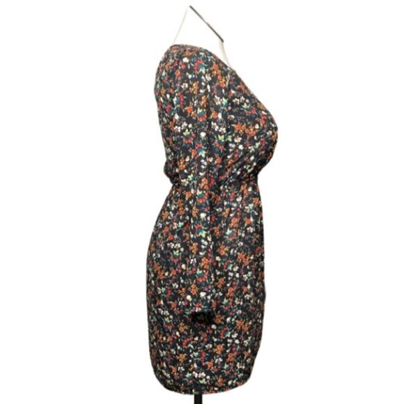 J. Crew Mercantile Dress Womens 0 Floral Long Sleeve Elastic Waist Tulip Hem - Picture 2 of 8